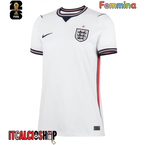 Inghilterra Prima Maglia Femmina Mondiali 2026 Manica Corta